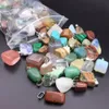 Irregular Chakra stone Charms Pendant Reiki Healing Crystal Charm Hangings Fashion Necklace Jewelry Making Wholesale