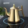 1L/1,5L Edelstahl Wasserkocher Teekanne Dicker Mit Filter Hotel Teekanne Kaffeekanne Induktion Herd Tee Wasserkocher Gold silber