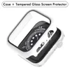 Custodia galvanica + proteggi schermo in vetro temperato per Apple Watch cover Iwatch SE 7 6 5 4 3 2 1 44mm 40mm 42mm 38mm 41mm 45mm Paraurti