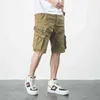 Glacialwhale Mens Cargo Cargo Shorts Men 2021 Летние боковые карманы Хип-хоп Японская уличная одежда Мужской многосмысленные штаны шорты для мужчин H1210
