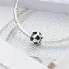 Conta de liga de futebol com furo grande joias femininas estilo europeu para bricolage colar de pulseira PANZA007-22