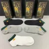 Calcetines para hombre de diseñador Calcetín para mujer para hombre Verano corto Lujo Pequeña abeja Algodón Alta calidad 12 tipos de elección 5 pares / con caja 7M2G