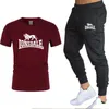 2020 Men's Sets T Shirts pants Two Pieces Sets Casual Tracksuit Men/Women New Fashion printing suits sportwear Gyms trousers X0909