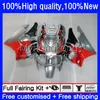 Fairings Kit ل هوندا CBR 893RR 900RR 893 900 CC CBR900RR Red Silver 89-93 Bodys 36NO.23 CBR893RR 89 90 91 92 93 CBR900 CBR893 RR 1989 1990 1991 1992 1993 OEM هيكل السيارة