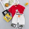 Children Clothes Suit New Summer Baby Boys Girls Cartoon T Shirt Shorts 2Pcs/Sets Kids Infant Fashion Clothes Toddler Sportswear X0802