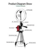 Youtube Makeup Video Live Shooting LED Ring Light Ring lamp 6 7 10 inch with phone holder Tripod Stand Selfie Ringlight Circle Tikok Lamp