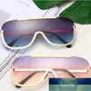 Solglasögon Oversized Men Women Big Frame Round Flat Top Gradient Lens Sun Glasögon Kvinna Vintage Mirror Shades UV4001