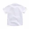 TZCZX-2320 Yeni Yaz Tarzı Çocuk Erkek Gömlek Moda Katı Pamuk Kısa Gömlek 3-12 Yaşında Çocuklar Için Kıyafetleri Giymek 210306