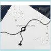 Chains Necklaces & Pendants Jewelrychains Classic Simple Charm Choker Necklace For Women Fashion Gold Color Black Star Pendant Clavicle Shor