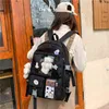 Japanska High School Girls Ryggsäck Väskor För Teenage Multipockets Nya 2021 Kvinnor Mochila Feminina