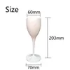 Disposable Dinnerware 175ML Champagne Flutes Glasses Plastic Wine Dishwasher-safe 3Colors White Acrylic Glass Transparent