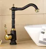 Robinet de lavabo en or noir évier froid et mitigeurs de salle de bains bec pivotant à 360 degrés robinet de cuisine robinets Tnf807