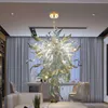 Modern Art Style Coral Shape Chandeliers Chain Pendant Light Livingroom H otel Hand Blown Glass Chandelier Lamp Accept customization