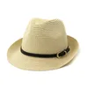 Chapeaux de soleil d'été pour femmes homme classique Panama Chapeau de plage Chapeau de paille pour hommes Casquette de Protection UV Chapeau de soleil blanc Chapeau Sombrero