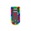 Car Bluetooth FM Transmitter F7 Colorful LED Backlight Wireless Adapter Hands Free MP3 Player PD + 3.1A Dual USB Charger