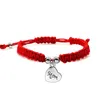 Bracelet tissé en fil rouge de chine, fait à la main, perlé, porte-bonheur, breloque, bijoux pour maman, pour la fête des mères, nouvelle collection
