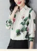 Tingfly -ontwerper Rose Flower Floral Turn Down Collar Button Up Blouses Elegant Women Office Work Blouse Blusas Femme Shirts Plus 210308