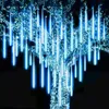 Saiten 8 Tuben Meteor Dusche Regen LED String Lights Street Girlands Weihnachtsbaum Dekorationen für Außenjahr Fairy Garden