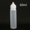 Puste butelki płynne 10 ml 15 ml 30 ml 60 ml 100 ml 120ml Długie plastikowe plastikowe fiolki dla e-soków Soków Dostosowane