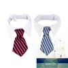 2шт питомцы собака кошка галстуки полоса дизайн щенок регулируемый воротник галстук (размер 31см, красный черный + синяя серая полоса)