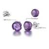 Lotus Fun Romantic Natural Quartz Amethyst Rose Flower Stud Earrings Real 925 Sterling Silver Fine Jewelry for Women 2106168073073