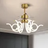 Ventilatori da soffitto Ventilatore nordico Luce Moderna Sala da pranzo Soggiorno Camera da letto Lampadario elettrico a forma speciale Feiguanglight invisibile