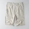Men's Jeans Men's Summer And Autumn Linen Shorts Cotton Straight Tube Pure Color Casual Pants Thin Material 5-point