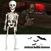 Posable Hauted House Horror Body Halloween Decoration Prop Crafts Home Hanging Artificial Human Skeleton Full Life Size Party Y22343518