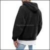 Mens Hoodies Moletons Vestuário Vestuário Inverno Quente Fala Faux Peles Urso De Peluche Com Capuz Com Capuz Toped Tops Tops Manga Longa Homens Jumper Um