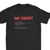 Cool MR Robot Topy T Shirt Programming Programmer Tees Deweloper Kod Tshirts Mężczyźni załoga Neck Bawełna Fitness Duży Rozmiar Odzież 210706