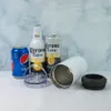 16oz 4 em 1 sublimação Tumbler em branco pode cooler latas koozie branco de aço inoxidável de aço inoxidável 2 tampas caneca de café frasco rápido AAA