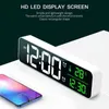 LED Digital Alarm Clock Watch For Bedrooms Table Digital Snooze Electronic USB Desktop Mirror Clocks Home Table Decoration 211111