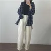 Coton blanc Loose boyfriend Denim pantalons femmes taille haute plus la taille maman jeans noir printemps beige bleu banane Jeans streetwear 210922