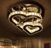 Modern glans kristall dimbar LED taklampor krom spegel stål sovrum LED taklampa vardagsrum takljus fixtur