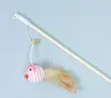 Chat Jouets Drôle Bâton Interactif Chaton Bois Baguette Plume Cloche Poisson Rat Poupée Attrape Teaser Exercice pour Animal D'intérieur