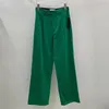 Ropa de almacén V otoño e invierno nuevos pantalones anchos de ocio verde Venta online_P3NK