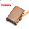 Top Quality Wallet Men Mini Purse Male Aluminium Card Wallet Small Clutch Leather Thin