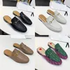 Designer Princetown Slippers Genuine Leather Mules Women Loafers Metal Chain Casual Shoe Lace Velvet Slipper With Box