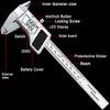 0-150mm Rostfritt stål 6 tum Pachymeter Solar Power Digital Vernier Calipers Energi Pachometermätare Mätverktyg 210922