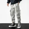 Streetwear Fashion Casual Jogger Mężczyźni Wysokiej Jakości Luźne Fit Duże Pocket Cargo Spodnie Hip Hop Urban Techwear Odzież Punk Spodnie