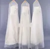 Sacs de rangement 50pcs haute qualité robe de mariée transparente couverture anti-poussière doux tulle vêtement robe de mariée sac de fil net 160cm 180cm1545509