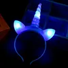 Halloween-cadeau Eenhoorn-hoofdband LED-flitslicht Kindercadeau Halloween-feestdecoratie Licht op Eenhoorn-hoofdbanden1337214