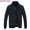 MantlConx Springカジュアルブランドメンズジャケットとコートスタンド襟ジッパー男性のアウターメンズジャケット黒人男性の服211217