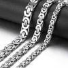 Chains 7911mm Stainless Steel Necklace For Men Women Flat Byzantine Link Chain Fashion Jewelry Gifts LKNN141253429