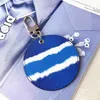 Mode Unisex Blauw Roze Bloem Sleutelhanger Accessoires Sleutelhanger PU Leer Brief Patroon Auto Sleutelhanger Sieraden Gifts301f