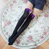 10 paires/20 pièces Sexy velours bas chaussettes Medias De Mujer Lingerie érotique Kawaii nœud sur le genou haute écolières Cosplay