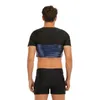 Yoga Outfit Men Sauna Vest Body Waist Trainer Short Sleeves Workout Shirt Fat Burning And Weight Loss T-shirt Black For Fitness Sports Gym