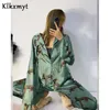 Klkxmyt 2 piezas conjunto mujer primavera manga larga moda estampado de leopardo camisa blusa y pantalones pantalones casuales conjuntos de mujer 210527