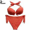 EONAR Femmes Bikini Offre Taille combinée Maillot de bain Push Up Ensembles Maillots de bain brésiliens Plus Maillots de bain Femme XXL 210621