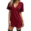 T-shirt Femme Jaycosin Femmes Tshirt Été 2022 Col V Manches courtes Casual Sexy Halter Lâche Plus Taille Vêtements 20MAR10